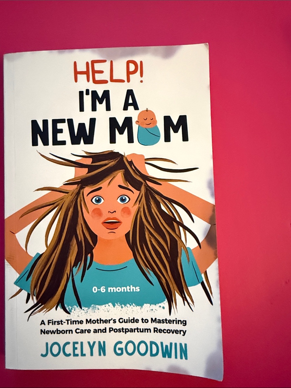 Help! I'm a New Mom - Jocelyn Goodwin (0-6 months) - White & Teal Cover